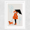 Rainy Walk Wide White Frame