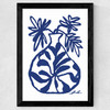 Blue Vase Wide Black Frame