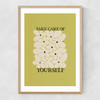 Take Care Of Yourself Narrow Oak Frame