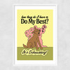 Do My Best Narrow White Frame