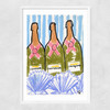 Bottles Narrow White Frame