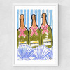 Bottles Medium White Frame