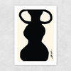 Abstract Monochrome Vase II Unframed Print