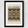 Your Worth Wide Black Frame