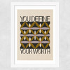 Your Worth Wide White Frame