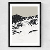 Ski Tracks Medium Black Frame
