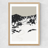 Ski Tracks Medium Oak Frame