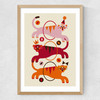 Three Tigers Medium Oak Frame