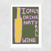 Natural Wine Narrow White Frame