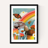 Vintage Mushroom Collage