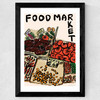 Food Market Wide Black Frame