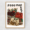 Food Market Narrow Oak Frame