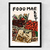 Food Market Medium Black Frame