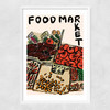 Food Market Narrow White Frame