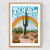 Travel In Your Own Path Medium Oak Frame