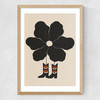 Flower Boots Medium Oak Frame