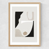 Abstract Shapes I Medium Oak Frame