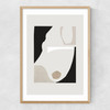 Abstract Shapes I Narrow Oak Frame