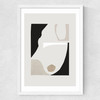 Abstract Shapes I Medium White Frame