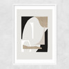 Abstract Shapes III Narrow White Frame