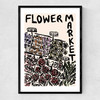 Flower Market Narrow Black Frame