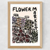 Flower Market Wide Oak Frame
