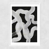 Abstract Brush Strokes 65 Narrow White Frame