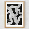 Abstract Brush Strokes 65 Wide Oak Frame