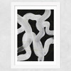 Abstract Brush Strokes 65 Wide White Frame