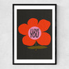 I Love You Narrow Black Frame