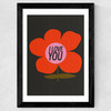 I Love You Wide Black Frame