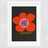 I Love You Wide White Frame