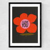 I Love You Medium Black Frame