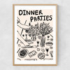 Dinner Parties Narrow Oak Frame