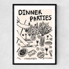 Dinner Parties Narrow Black Frame