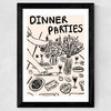 Dinner Parties Wide Black Frame