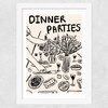 Dinner Parties Wide White Frame