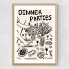 Dinner Parties Medium Oak Frame