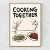 Cooking Together Narrow Oak Frame