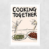 Cooking Together Narrow White Frame