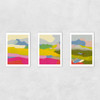 Landschaft Bunt Triptych Unframed Print