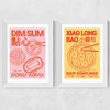 Dim Sum and Soup Dumplings Wide White Frame