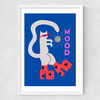 Mood Cat Medium White Frame