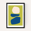 Organic Shapes Blue Lime