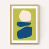 Organic Shapes Blue Lime