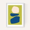 Organic Shapes Blue Lime