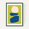 Organic Shapes Blue Lime