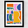 Abstract by apricot+birch Wide Black Frame
