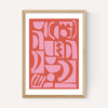 Abstract Shapes 21 in Pink and Red