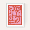 Abstract Shapes 21 in Pink and Red
